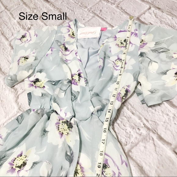 *NEW* Light Blue Floral Romper Maxi - Picture 3 of 3